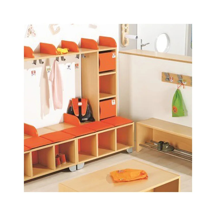 Деревянная витрина для детской мебели с шкафом для хранения детей дошкольного возраста