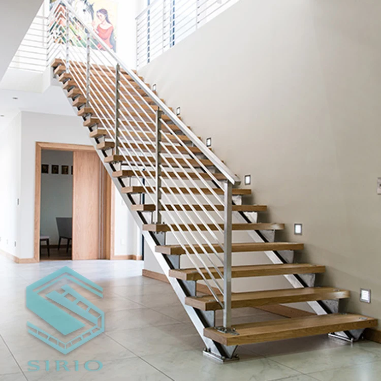 Стальная лестница древесины ступени стекло перила лестницы лестница из закаленного стекла лестницы заказ лестницы