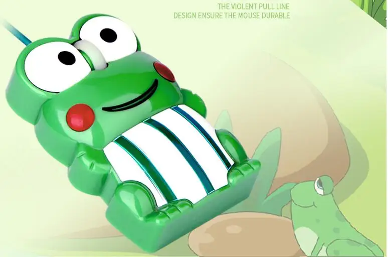 Cute Funny Kids Cartoon Animal Frog USB Mouse with Mouse Pad Lovely Frog Prince 3D Optical Wired Mice For Children Birthday Gift