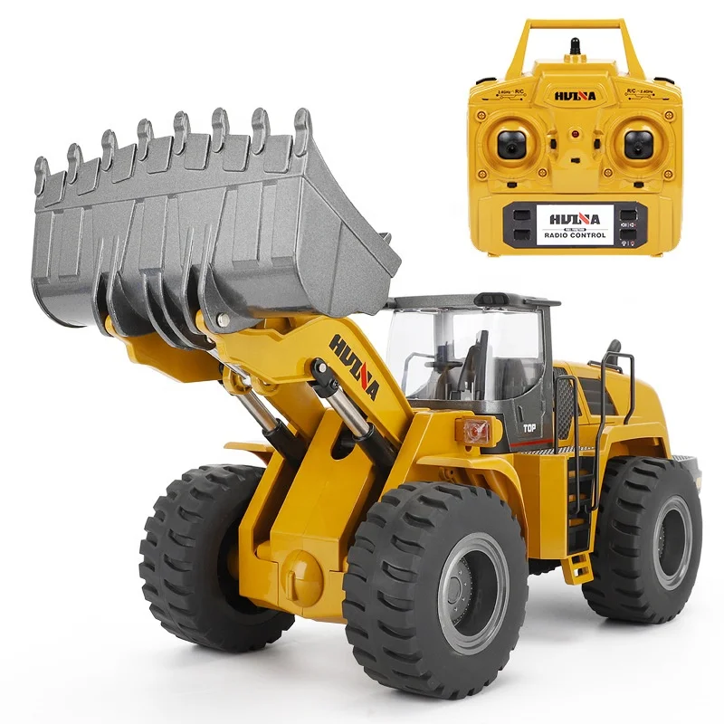 1/14 HuiNa 1583 (583) Alloy Metal  RC Bulldozer 10 Channel wheel loader construction model truck