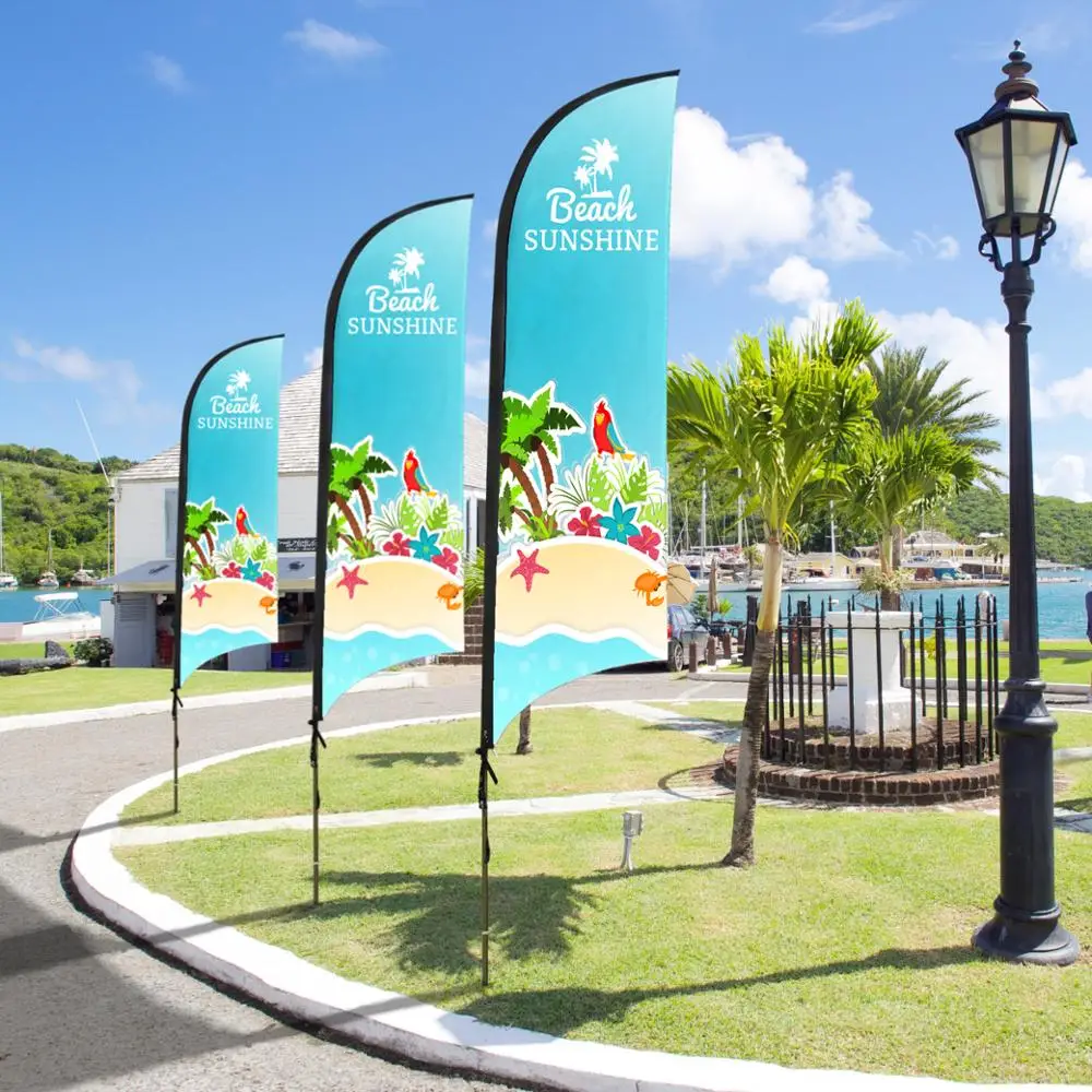 Advertising Flying Beach Flag Banner Feather Flag  for  Promotion