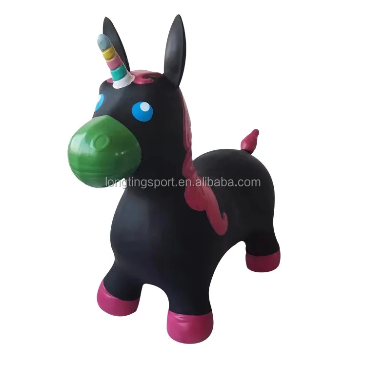 Детские пластиковые прыгающие игрушки единорога/надувные прыгающие игрушки животных лошади для продажи