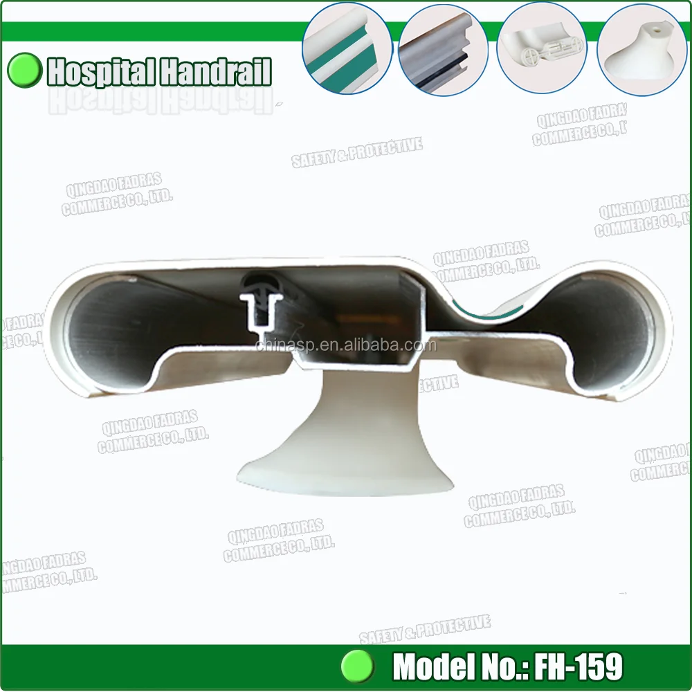 PVC Plastic Medical Hospital Hallway Handrail for Corridor