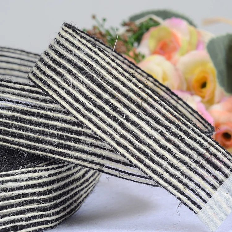 Jute ribbon wholesale / colorful custom hemp fishline ribbon