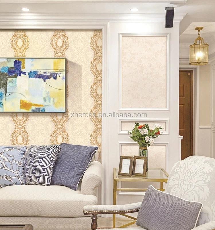 High Quality Vertical European Flower Design Vinyl Wallpaper Home Decoration