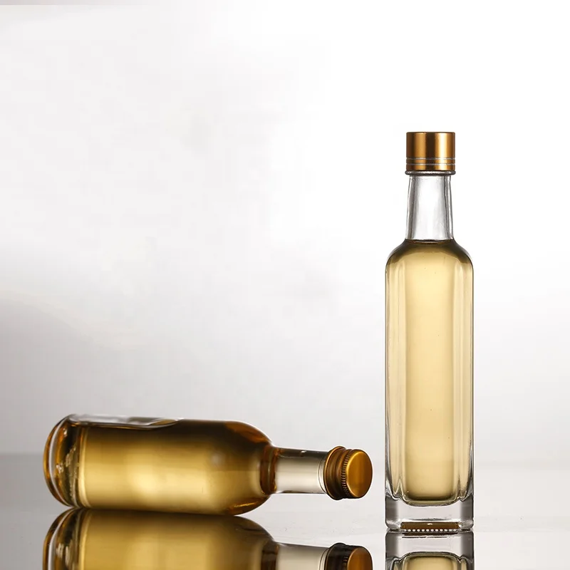
Wholesale Clear Glass Square Shape 100ml Empty Olive Oil Glass Bottles 
