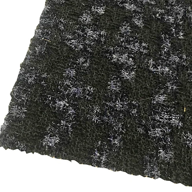 New design check black wool Polyester fabric for suit from china