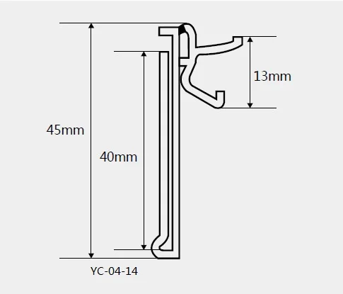 hanging shelf label holder