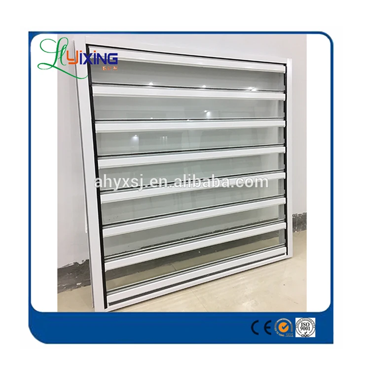 
Wholesale adjustable tinted glass louvre tempered glass thermal break aluminum shutter windows 