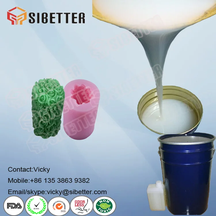 Liquid Silicone with Hardener to Make Silicone Mould for Candles
