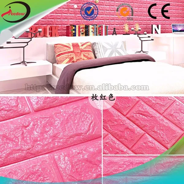 3D Self Adhesive Wall Murals korean foam tiles 3d wall paper wallpaper uv coating 3d wall tiles