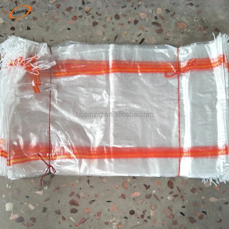 transparent pp woven sacks / pure polypropylene rice bag / plastic packaging bags