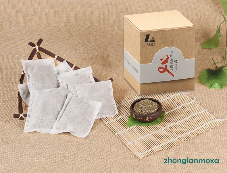 Female exclusive product wormwood bath bag herbal moxa soak bath powder for relieving mental strain