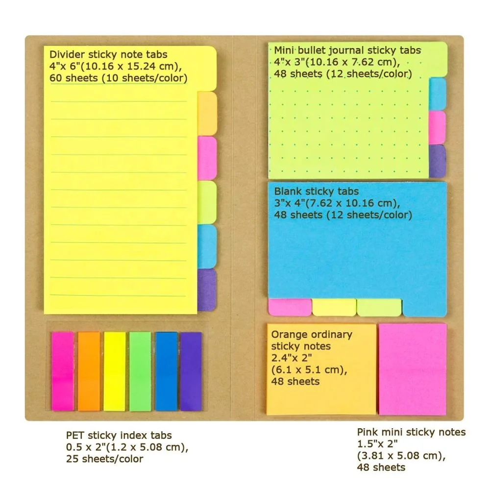 Factory Manufacture Various Memo Pad Self-Stick Notes Divider Sticky Notes
