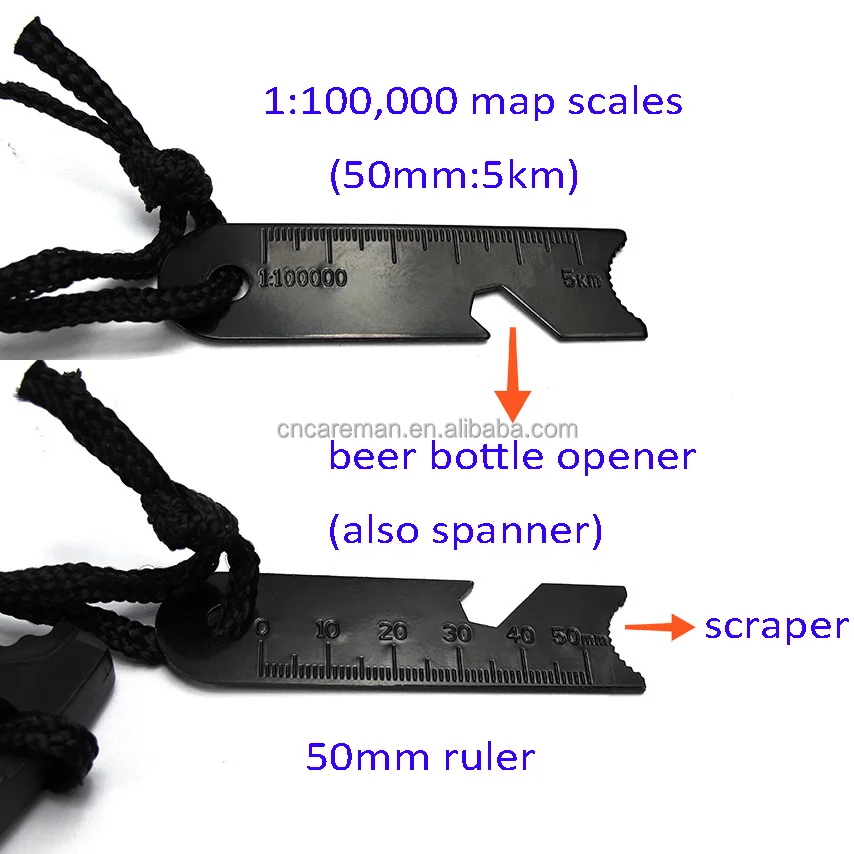 Butterfly Shape Handle Fire Starter Fire Steel Striker Maker Flint Survival Kit w/Ruler Map Scales 2 Size Available
