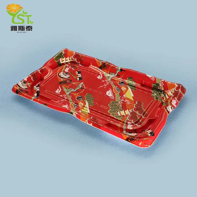Disposable take away box pp/ps sushi tray with lid