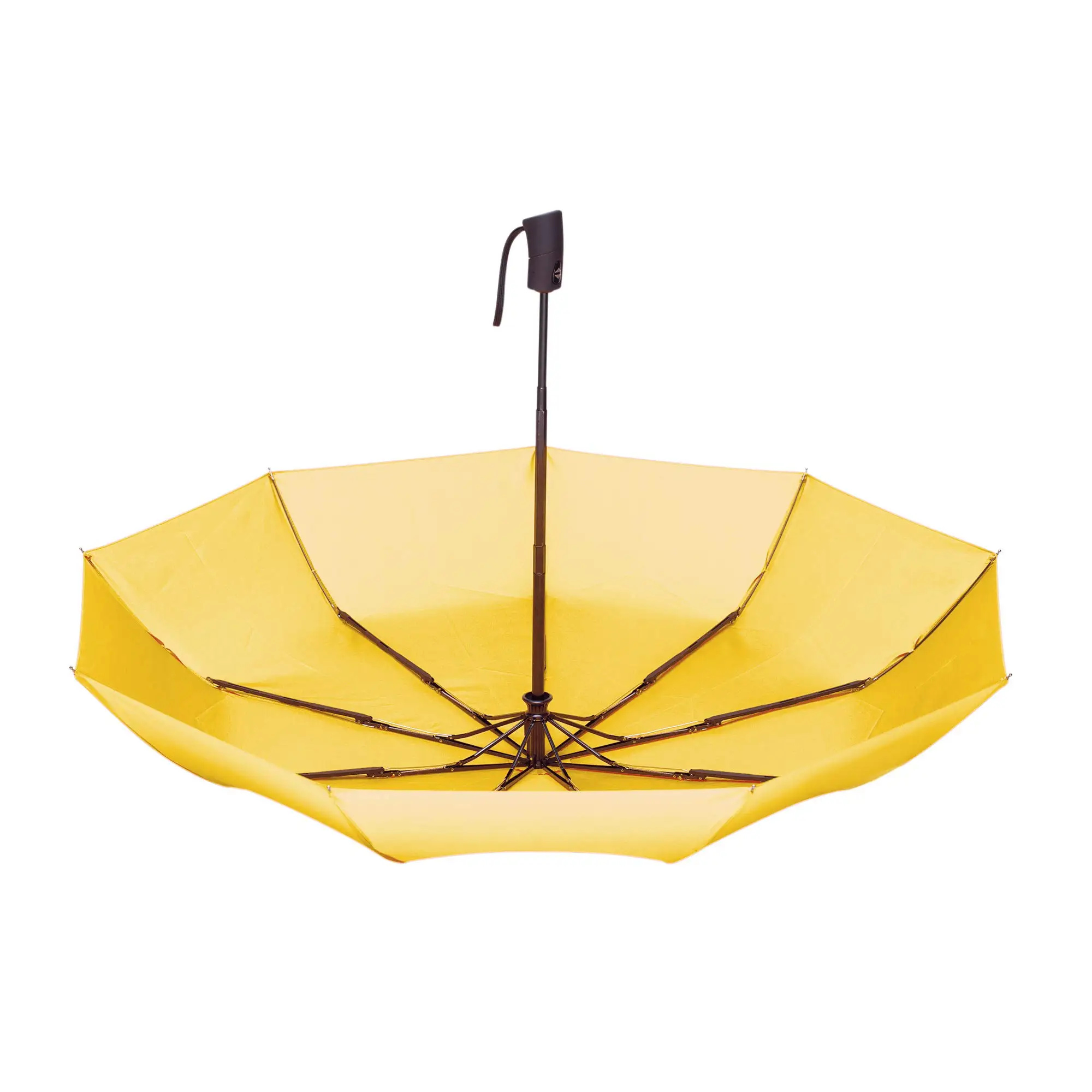 Wholesale Windproof Advertising Auto Open Auto Yellow Promotion 3 Fold Umbrellas