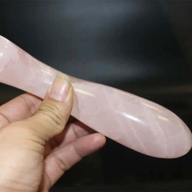 Yoni healing crystal dildo big rose quartz crystal massage wand stick