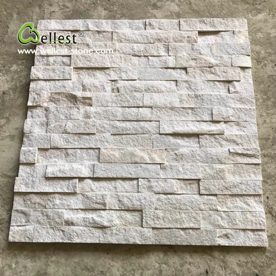 chinese hot sale white quartzite culture stone for wall decorative