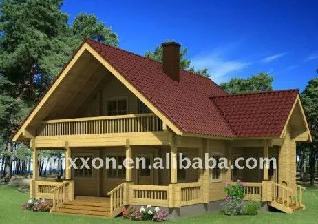 
Сборный праздничный деревянный жилой дом 