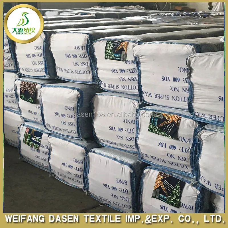 African Fabrics Wholesale 100% Cotton Fabric African Wax Prints Fabric china supplier weifang