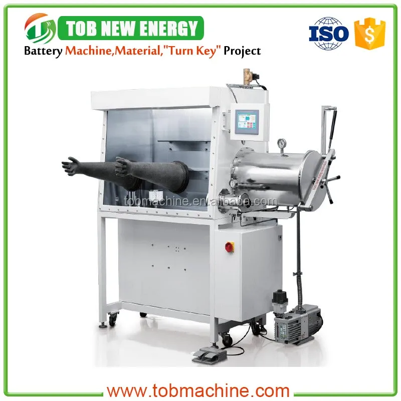 Laboratory Battery Development Process Used Glove Box for Lithium Battery with One Pair of Gloves