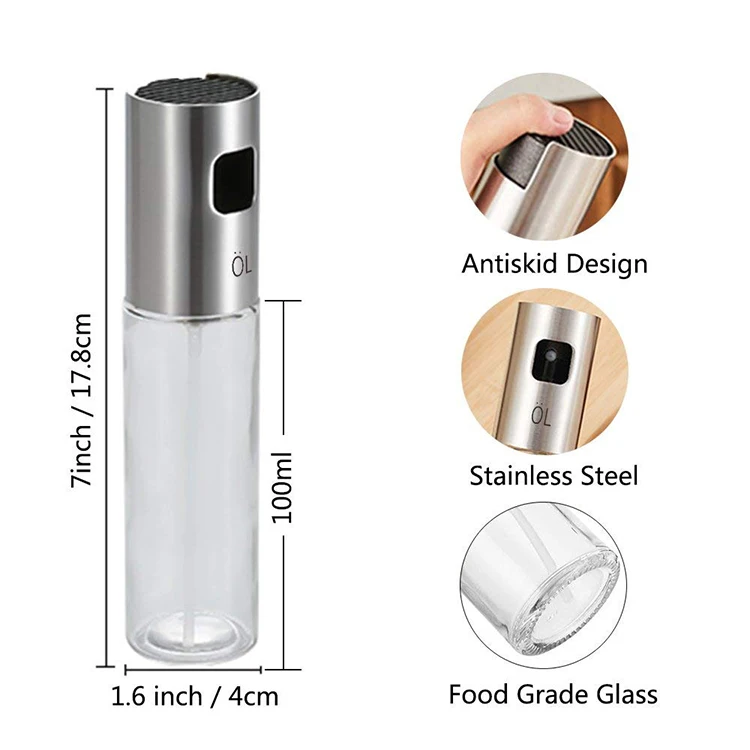 
Promotion BBQ portable food grade glass bottle olive oil sprayer bottle for cooking 