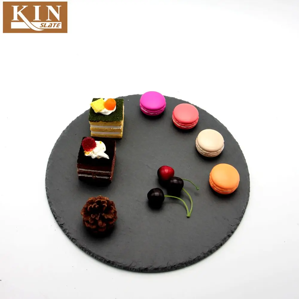 Chinese great round slate plate for tableware slate board