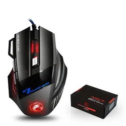 7 Buttons LED USB Wired Gaming Mouse Adjustable 2400DPI for Pro Gamer