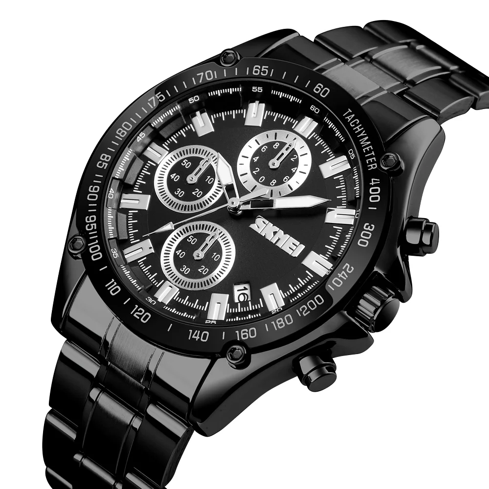Модные Роскошные мужские часы reloj оптовая продажа наручные из нержавеющей стали SKMEI