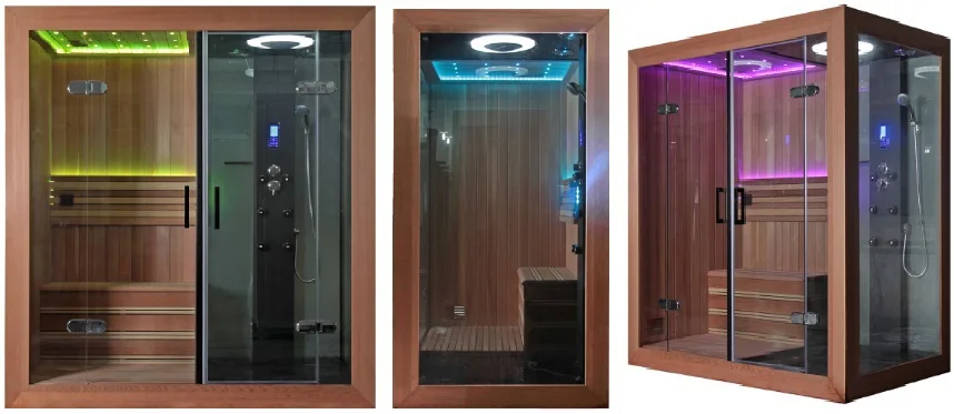 Luxury Sauna Cabin and Economy Steam Shower Room (M-6035)