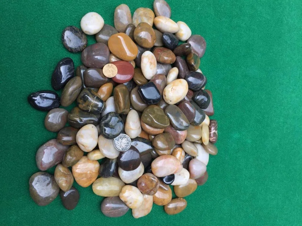 Natural Landscaping polished mixed pebble stone making machine for the gardening