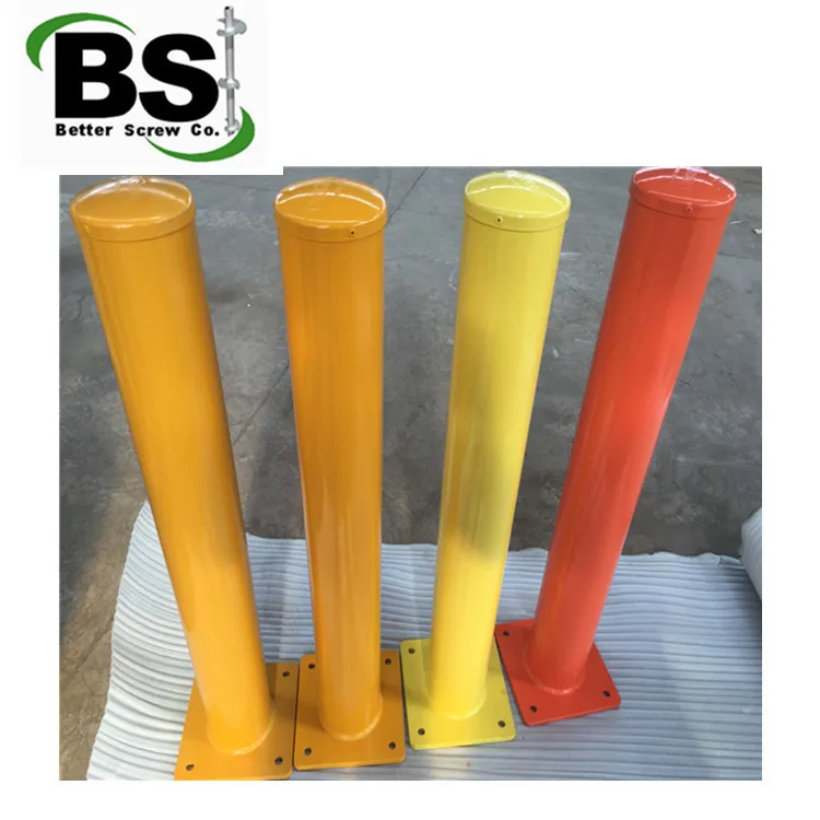 Outdoor Fixed Iron Parking Traffic Barrier Post