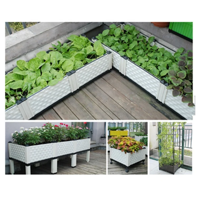 Europe Style convenient Single box large rectangular plastic planter box for planting and gardening