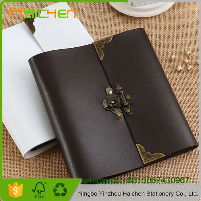 Vintage Albums Photographers Cover Top Stamp Sheet Scrapbook Photoalbum Leather Photo Album