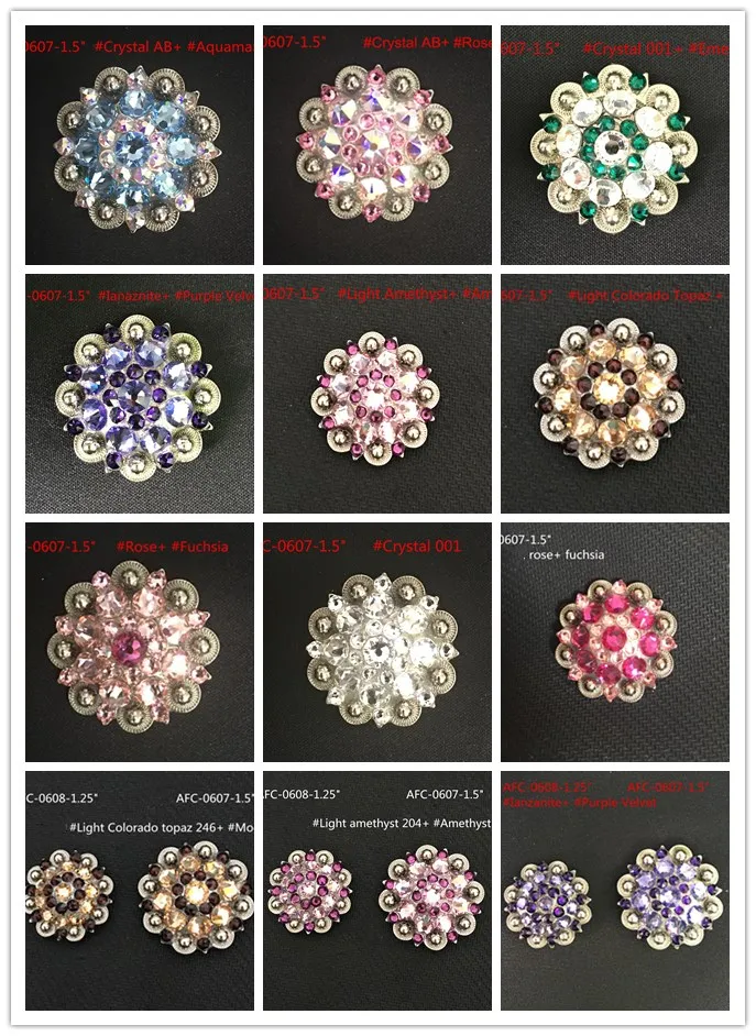 Wholesale Cowboy  berry Conchos shinestone conchos