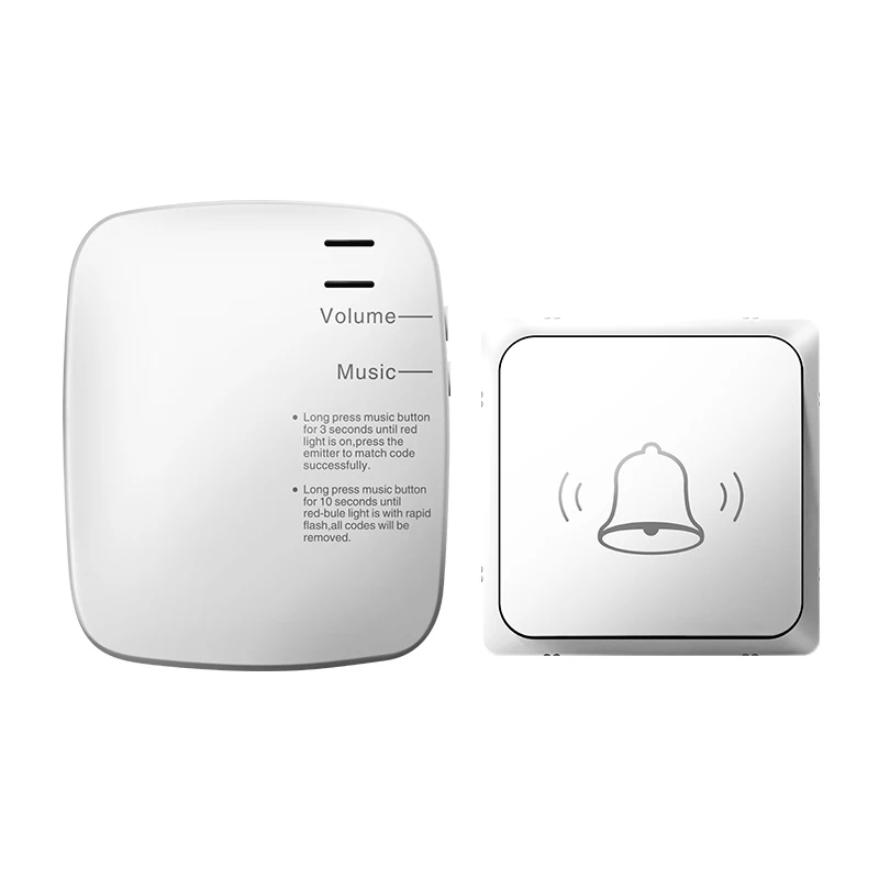 
Buttery Free Self-Powered best Wireless Doorbell with Waterproof smart 