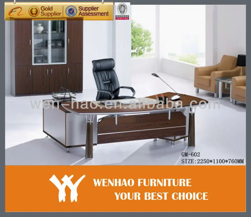 тикового дерева горячий продавать office стол gm-602