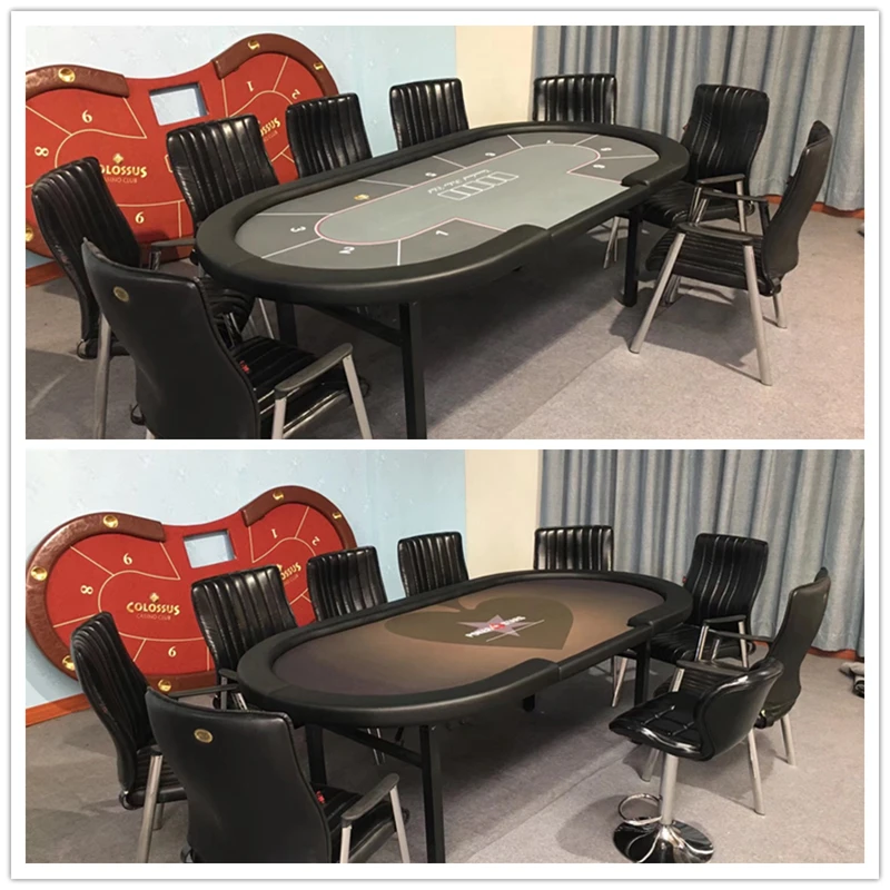 Роскошный овальный стол для игры в покер и звезды для казино Техасского холдема