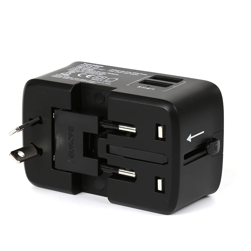 2019 new arrival portable charger universal travel adapter with 5000 mah power bank