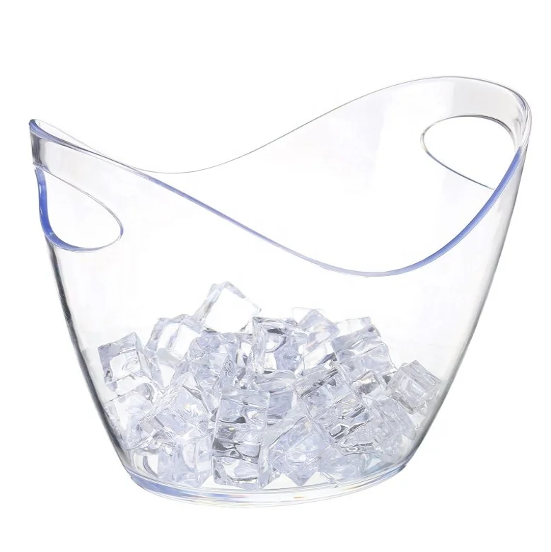 Ice Bucket Clear Acrylic Good for up to 4 Wine or Champagne Bottles Ice Bucket
