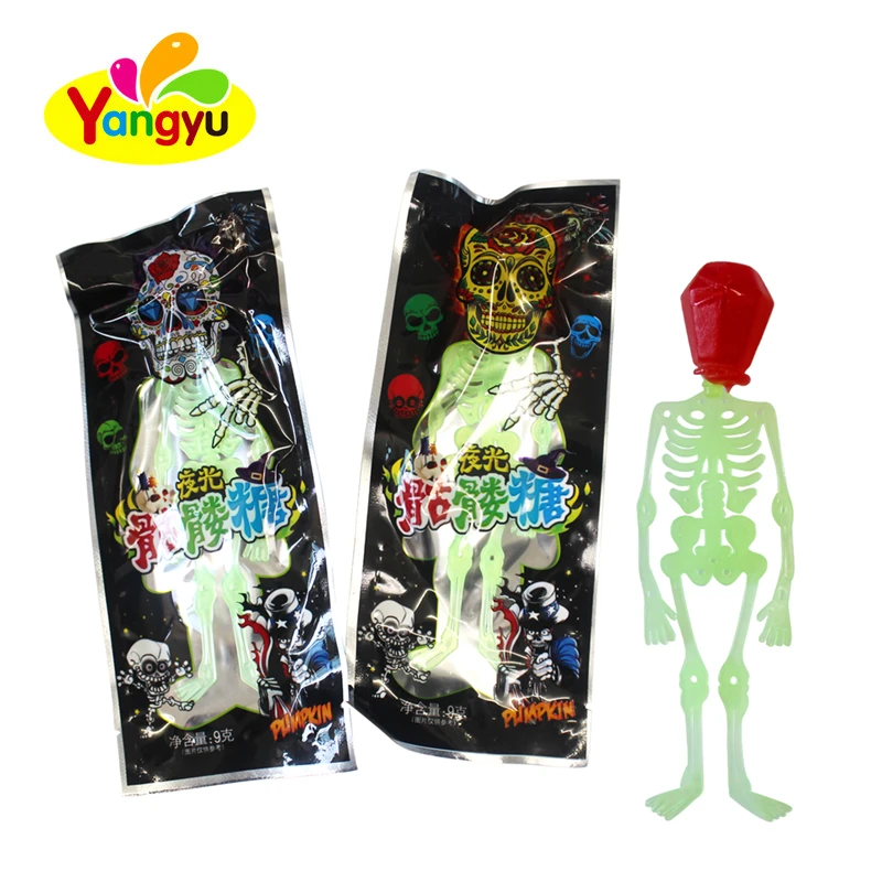 Luminous Skeleton Sweet Skull Lollipop Candy