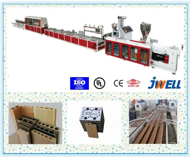 WPC wood grain 3D deep embossing machine PVC wood plastic ASA coextrusion decking production line surface embosser