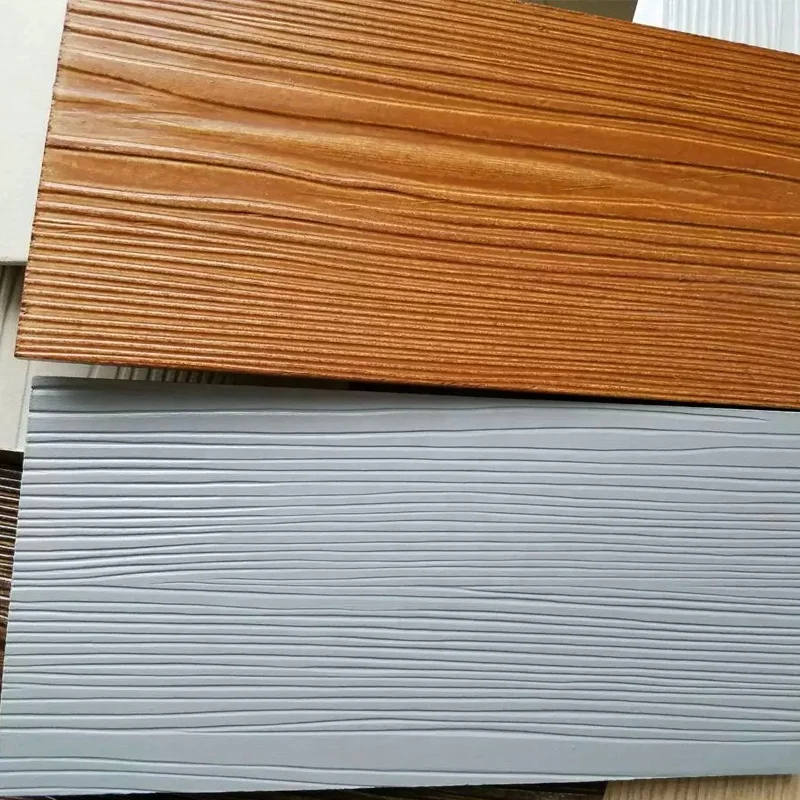 Fiber Cement Siding Board Fire Resistance Wooden Texture 7.5mm 8mm 9mm