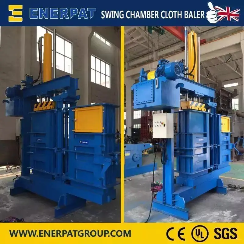 UK brand baler machine for used clothing/used clothes and textile compress machine
