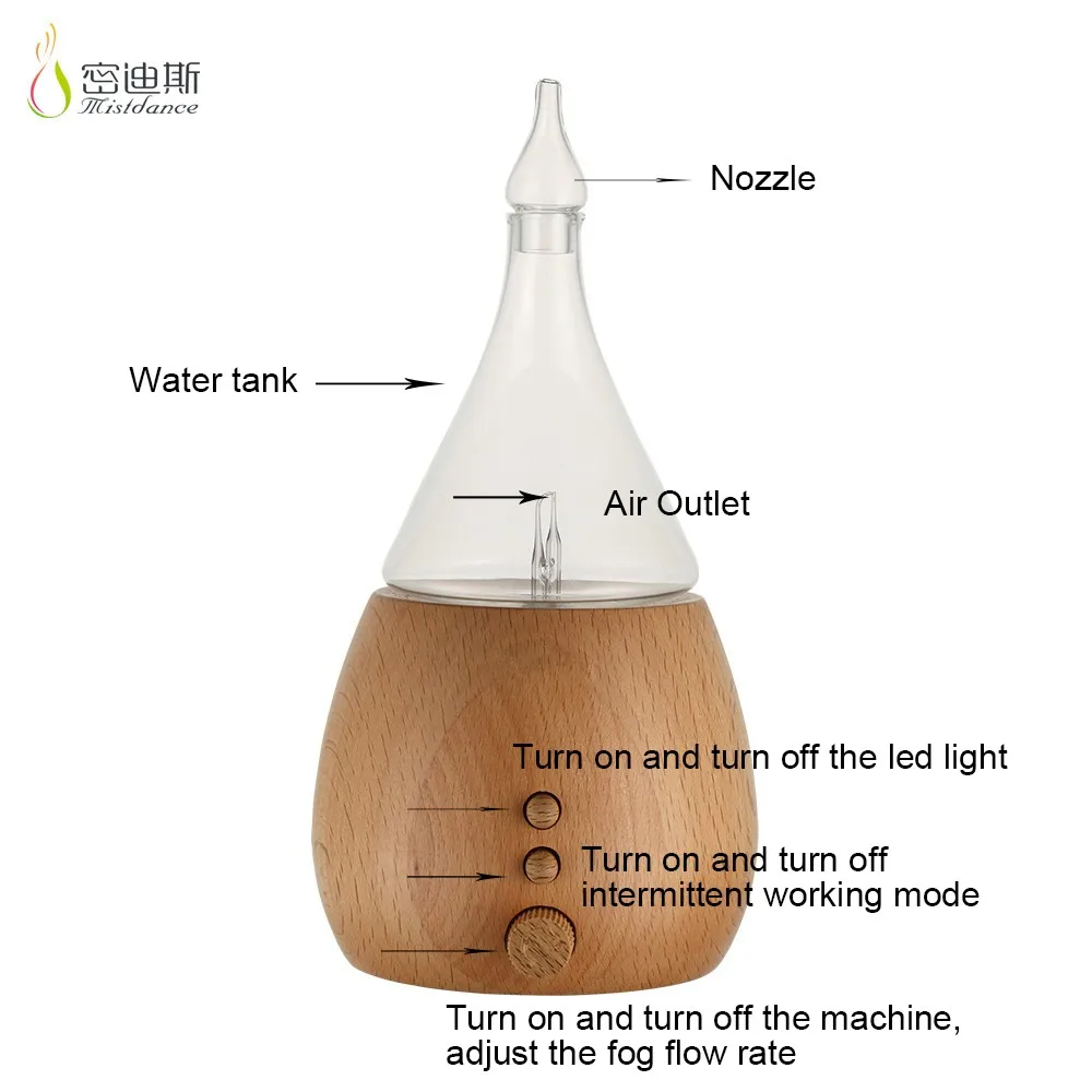 Fogger air mist maker young living essential oil glass aromister aroma diffuser nebulizer no water