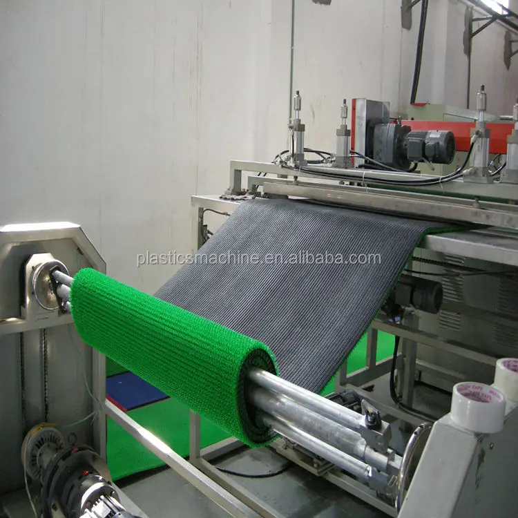 Plastic artificial grass mat making machine, plastic door mat production line