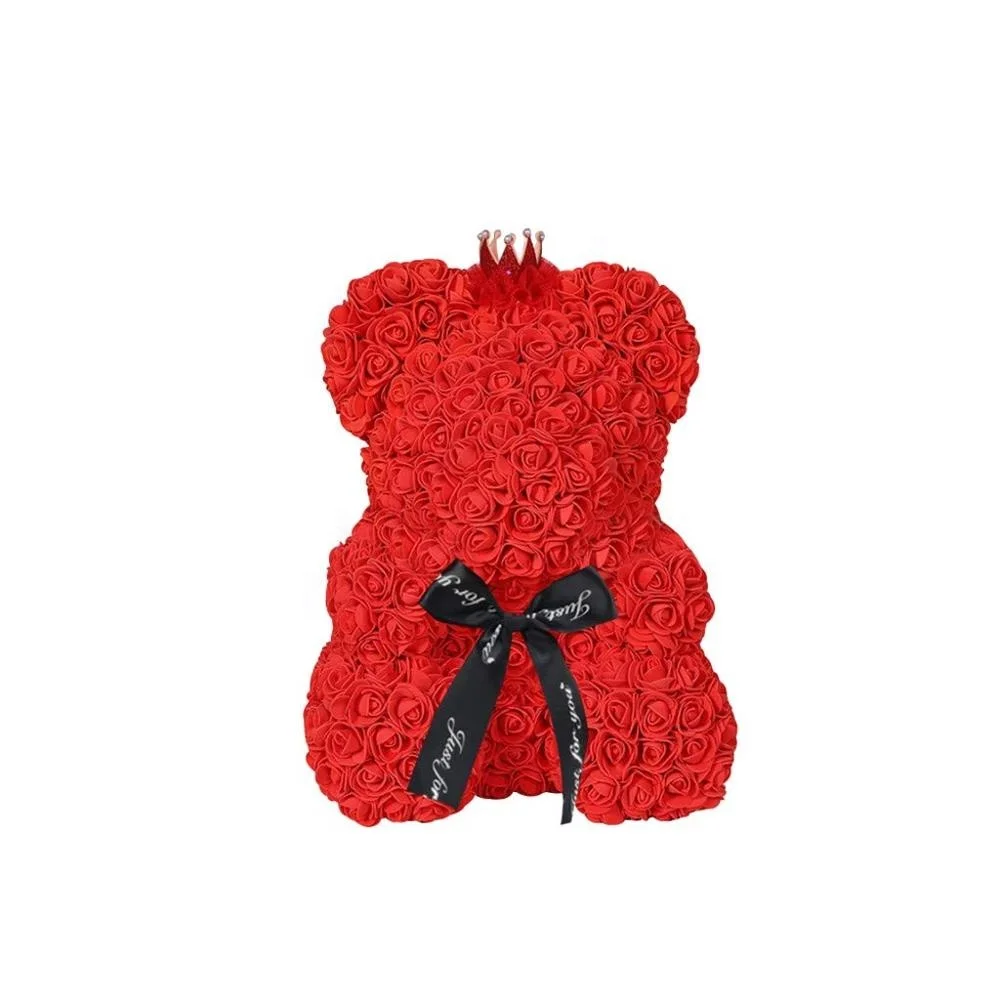
Artificial Red Heart Plush Gift Box Rose Teddy Bear for Anniversary Christmas Valentines Gift 