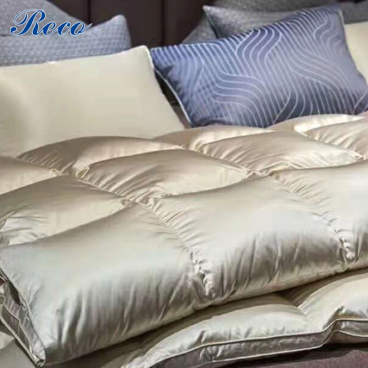 Real silk cotton 95% white goose down quilt