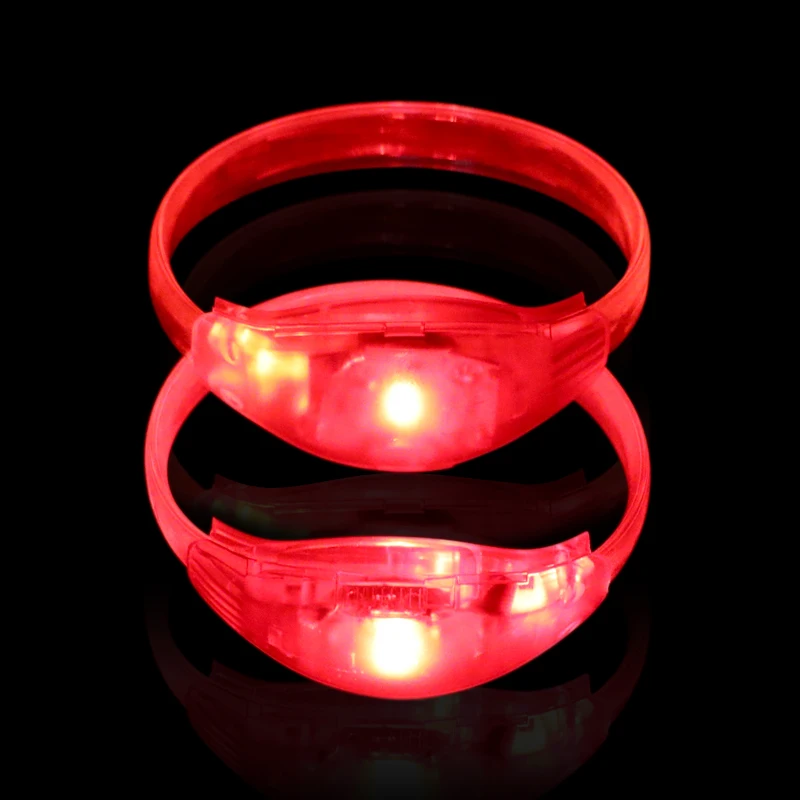 LED Flashing Sound Activated Adjustable TPU Bracelet